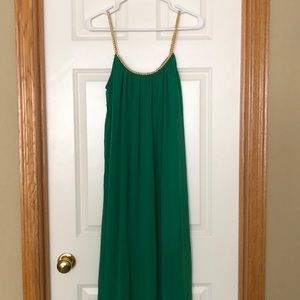 Green long dress